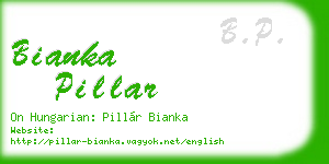 bianka pillar business card