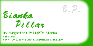bianka pillar business card